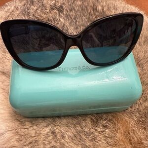 Tiffany & Co. Black Sunglasses with Turquoise Case
